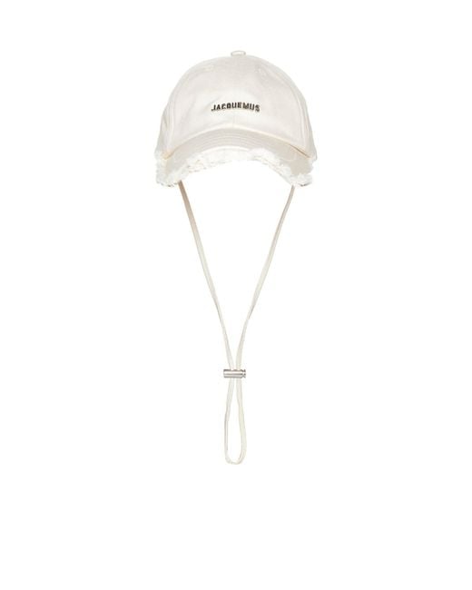 Jacquemus White La Casquette Artichaut Off- Baseball Cap
