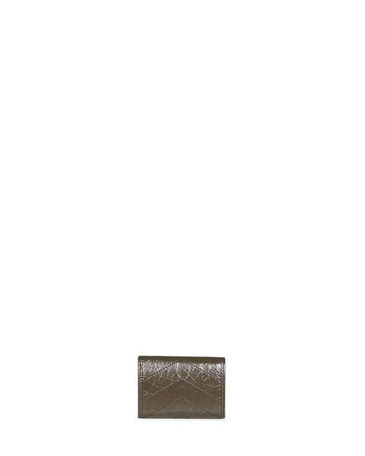Saint Laurent White Niki Slim Tri-Fold Calf Leather Wallet <Br