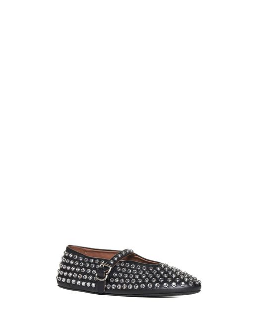 Alaïa White Ballerinas With Rhinestones By