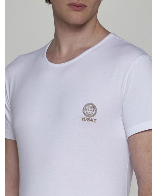 Versace White Cotton T-shirt Bi-pack for men