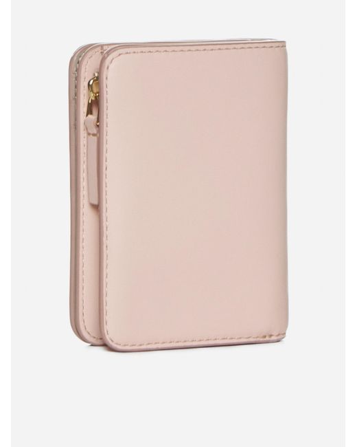 Marc Jacobs Natural The Mini Compact Leather Wallet