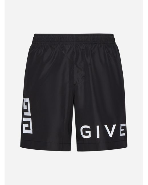 Givenchy Black Logo Swim Shorts for men
