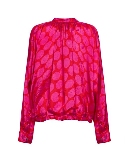 Dries Van Noten Pink Wrap Shirt Viscose