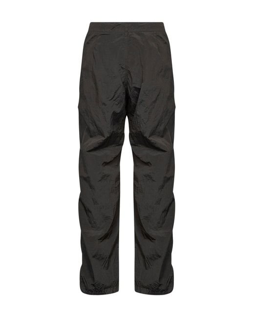 Stone Island Black Coal Metal Nylon Cargo Trousers for men