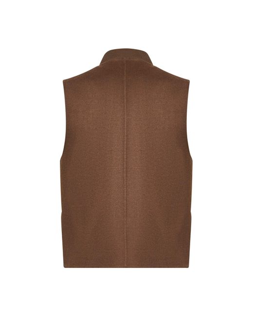 D 40 Brown Double Wool Vest for men