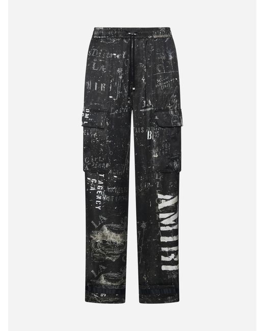 Amiri Synthetic Army Stencil Viscose Cargo Pants for Men | Lyst