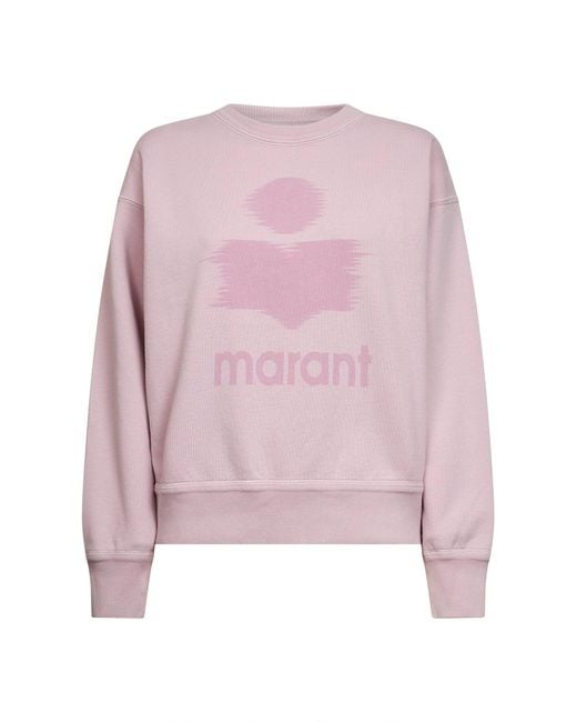 Isabel Marant Pink Cotton Mobyli Logo Sweatshirt