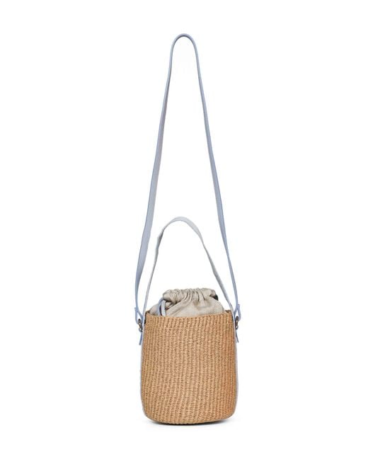 Chloé Natural Greyish Woody Small Basket Bag