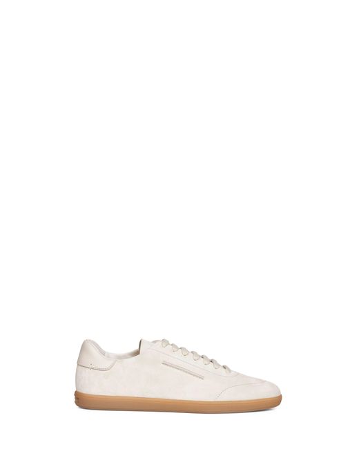 Zegna White Suede 232 Low-Top Sneakers for men