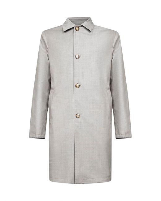 D 40 Blue Two-Tone Reversible Single-Breasted Coat for men