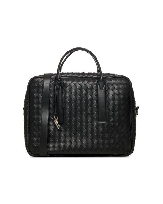 Bottega Veneta Black Getaway Weekender for men