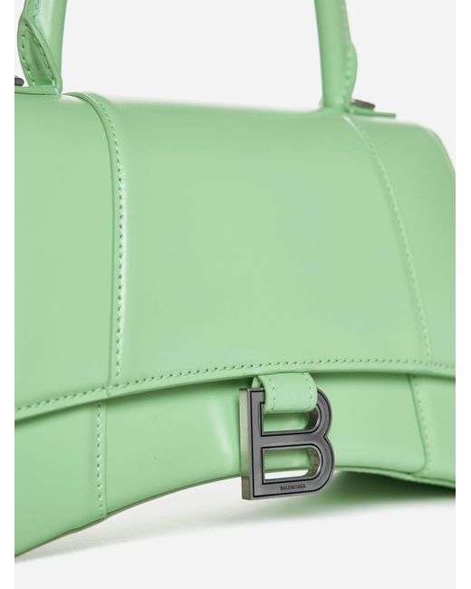 Balenciaga Green Hourglass Small Leather Bag