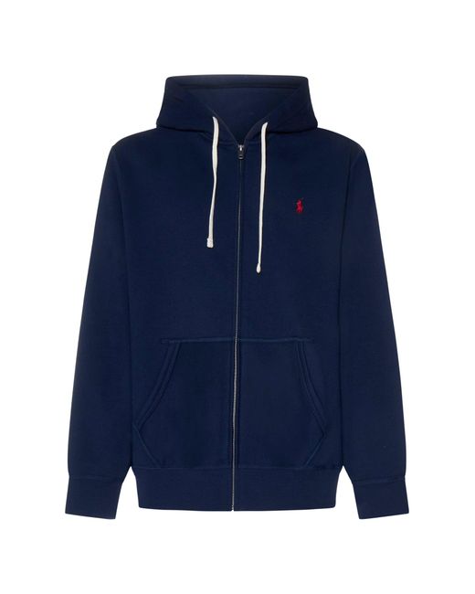 Polo Ralph Lauren Blue Full Zip Hoodie for men