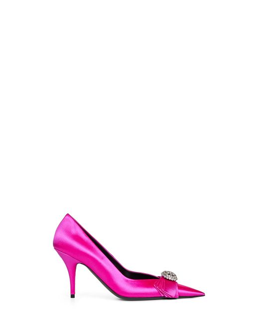 Balenciaga Pink Fuchsia Satin Avenue Palazzo 90Mm Pumps