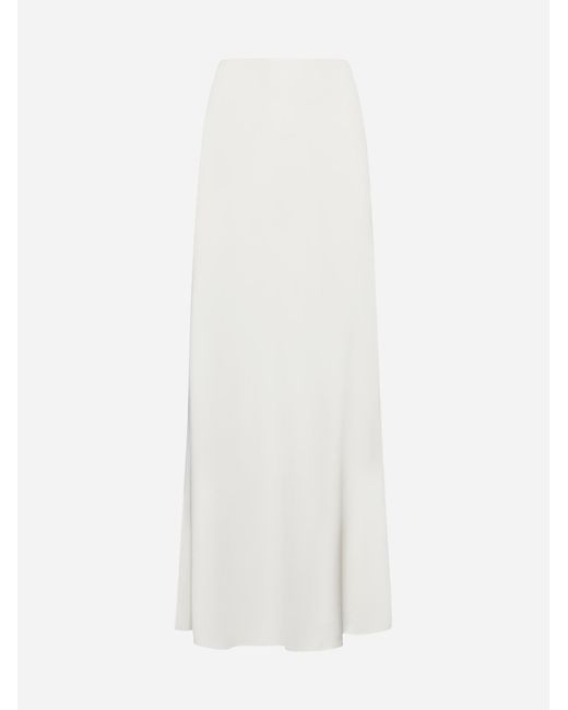 Rohe White Satin Long Skirt