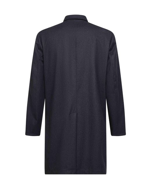 D 40 Blue Two-Tone Reversible Single-Breasted Coat for men