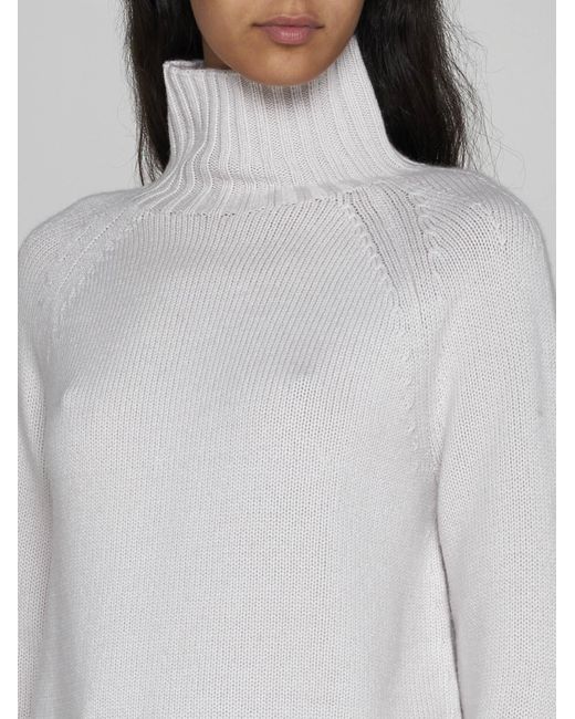 Max Mara White Matova Wool And Cashmere Sweater
