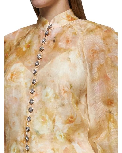 Blusa A Fiori Crush Gialla di Zimmermann in Natural