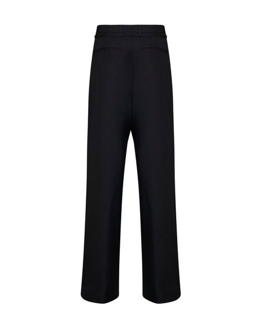 Dries Van Noten Black Wool Peacha Belted Trousers