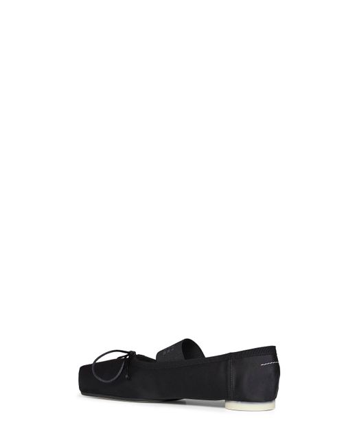 MM6 by Maison Margiela White Satin Ballet Flats