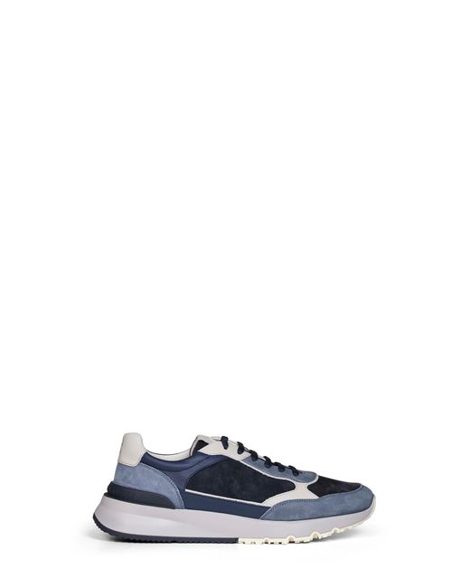 Brunello Cucinelli Blue Sneakers Suede & Leather for men
