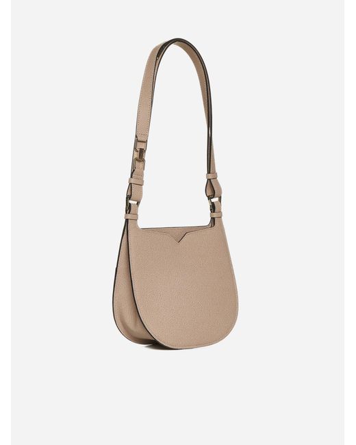 Valextra White Weekend Leather Small Hobo Bag