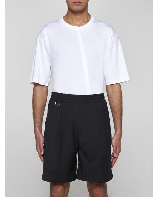 Low Brand Black Tokyo Wool-blend Shorts for men