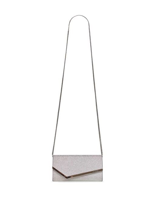 Jimmy Choo White Emmie Chain Clutch Bag