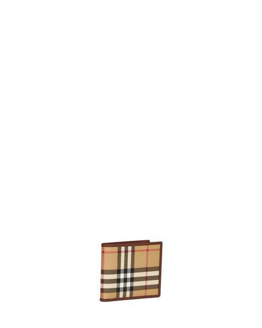 Burberry Metallic Archive Check Bi-Fold Wallet for men