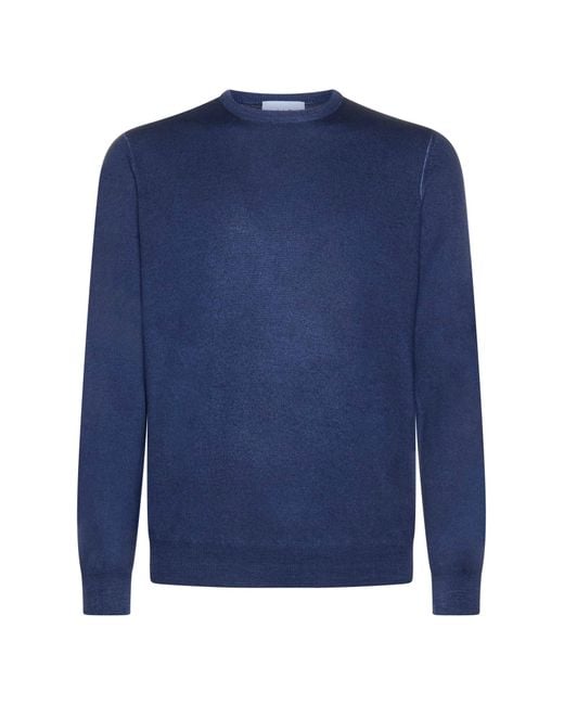 D 40 Blue Wool Crewneck Sweater for men