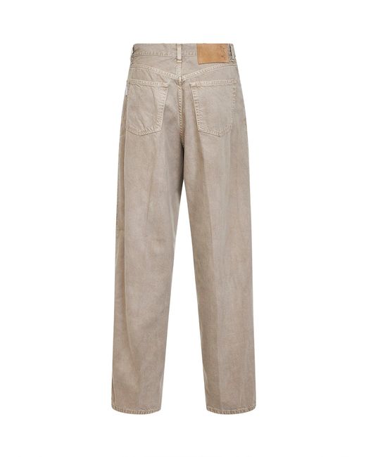 Haikure Gray Cotton And Linen Denim Bethany Boyfriend Jeans