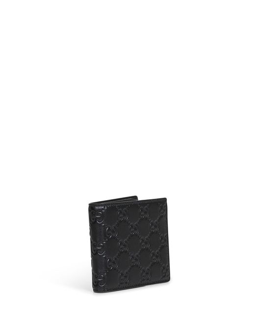 Gucci White Gg Emblem Bi-Fold Wallet for men