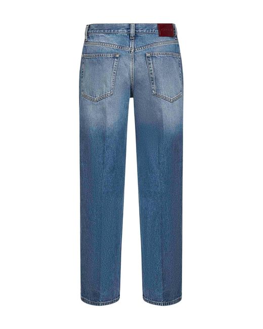 Gucci Blue Cotton Denim Straight Jeans
