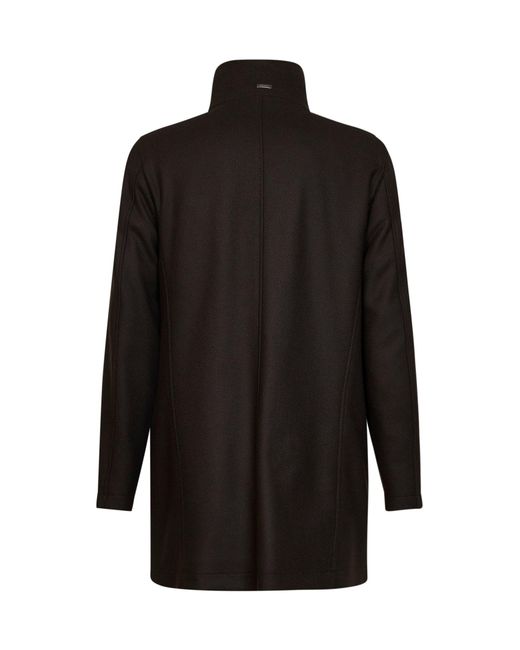 Herno Black Roll-Neck Coat <Br for men