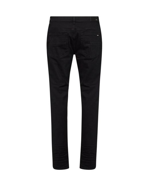 Amiri Black Stretch Cotton Denim Stack Skinny-Fit Jeans for men