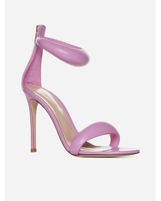 Gianvito Rossi Pink Bijoux Nappa Leather Sandals
