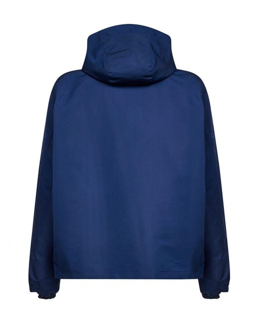 Givenchy Blue Polyfaille Hooded Windbreaker for men