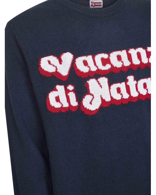 Mc2 Saint Barth Blue Heron Embroidered Sweater for men