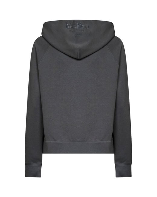 Max Mara Gray Dark Smmmarea Zip-Up Hoodie