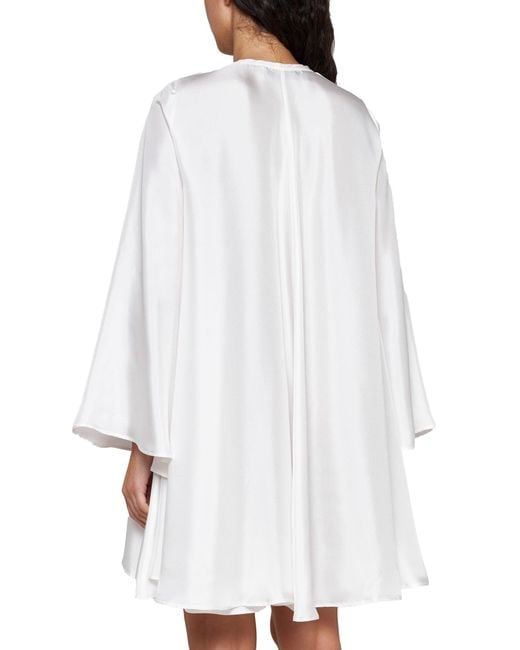 Blanca Vita White Silk Aeonium Dress