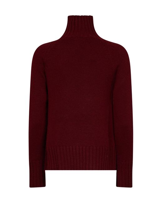 Max Mara Red Burgundy Smmmantova Turtleneck Sweater