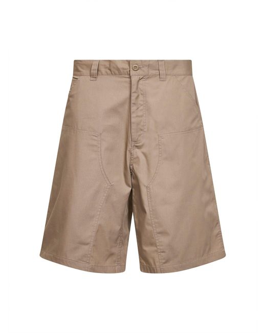 Carhartt White Shorts Iroko Postal Double-Knee for men