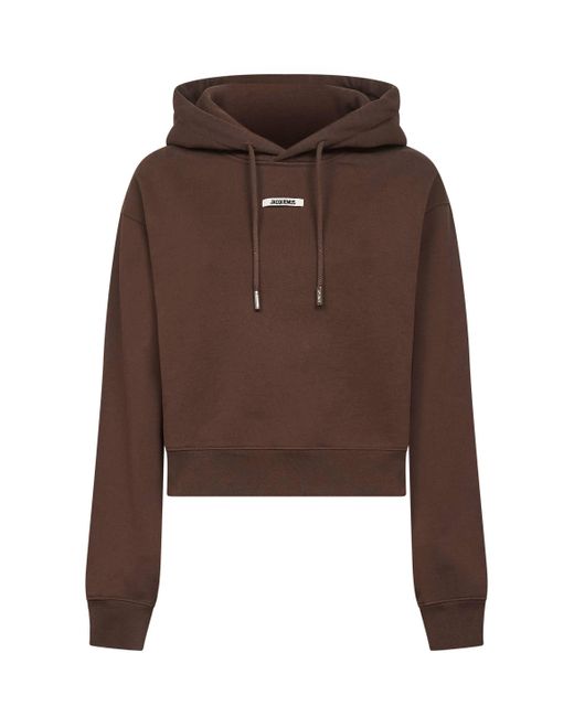 Felpa La Felpa Con Cappuccio Gros Grain di Jacquemus in Brown