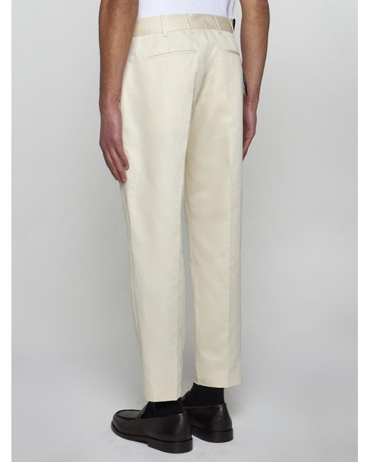 PT Torino Natural Rebel Cotton And Linen Trousers for men