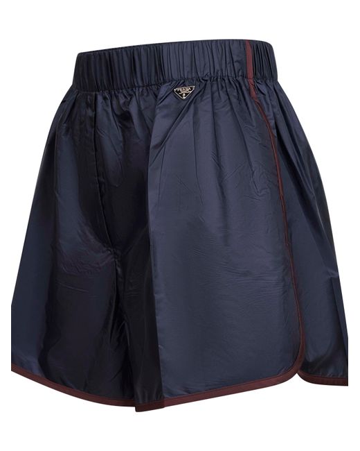 Prada Abbigliamento Blue Re-Nylon Shorts