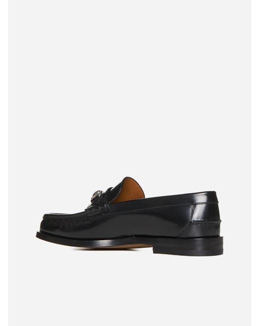 Gucci Black Horsebit Leather Loafers for men