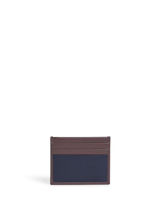 Prada White And Coffee Re-Nylon And Leather Card Holder for men