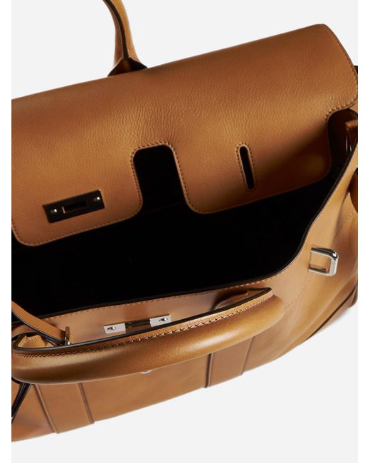 Brunello Cucinelli Natural Leather Duffel Bag for men