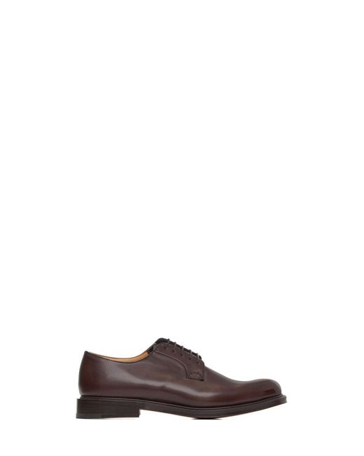 Church's Brown Shannon Leather Derby Shoes for men