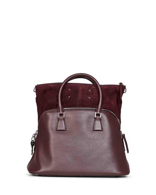 Maison Margiela Purple Burgundy 5Ac Soft Medium Handbag